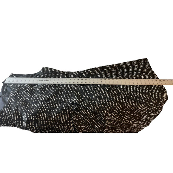 Nine West Black White Abstract Print Fit Flare Sleeveless Dress Large - Picture 6 of 13